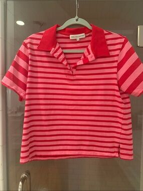 English Factory Striped Short Sleeve 100% Cotton Knit Tee